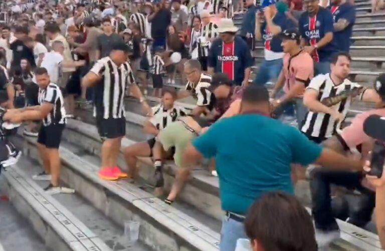 Vídeo: Torcedores de Botafogo e PSG brigam em jogo nos EUA