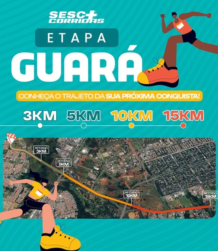 Sesc+Corridas Guará: Confira o trajeto