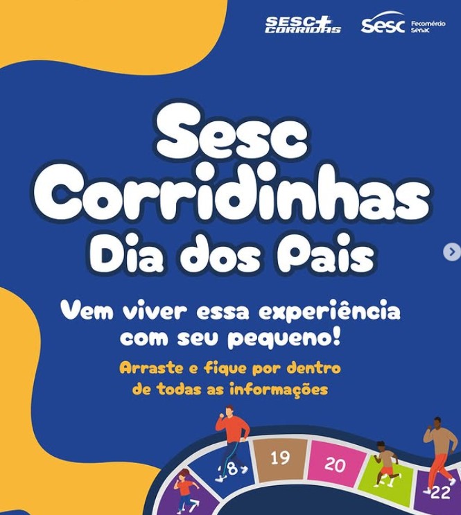 Inscrições abertas para a Corridinha do Sesc no Dia dos Pais
