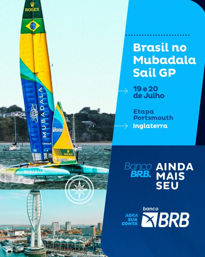 Com apoio do BRB, Brasil disputa SailGP em 19 e 20 de julho
