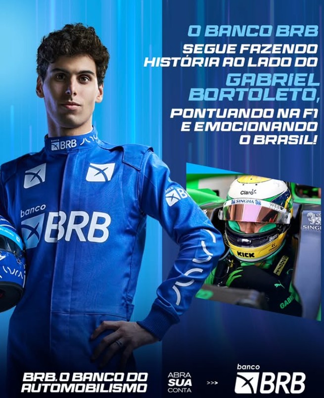 F1: Bortoleto emociona e BRB comemora