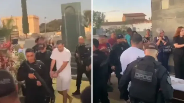 Vídeo: Condenado do 8 de janeiro vai algemado a velório da avó