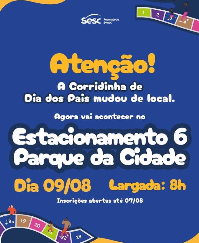 Corridinhas do Sesc muda de local e celebra o Dia dos Pais no Parque da Cidade