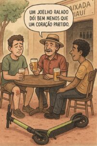 O coração e o joelho ralado