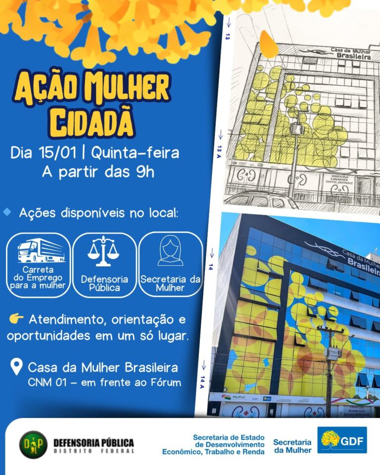 Ação Mulher Cidadã leva serviços e oportunidades à Casa da Mulher Brasileira