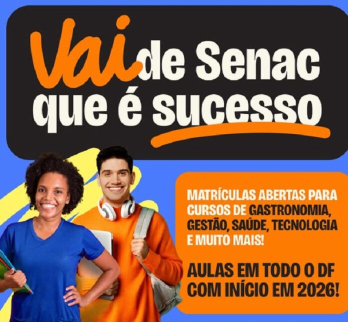 Vai de Senac abre matrículas com até 40% de desconto